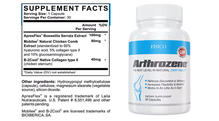 Arthrozene Ingredients